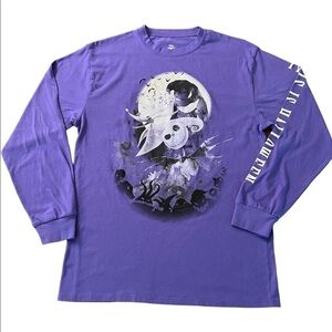 DISNEY TIM BURTON’S THE NIGHTMARE BEFORE CHRISTMAS PURPLE LONG SLEEVE T-SHIRT